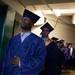 The first graduate in line looks out in to EMU's Convocation Center before the start Pioneer's class of 2013 graduation ceremony, Thursday, June 6.
Courtney Sacco I AnnArbor.com 